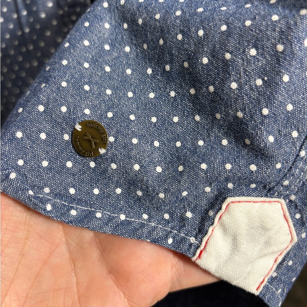 Tommy Hilfiger Blue Polka Dot Button-Down Shirt - Picture 4 of 7